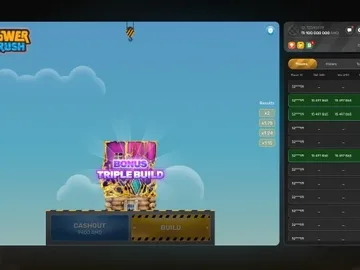 Tower Rush game in the 1xBet app